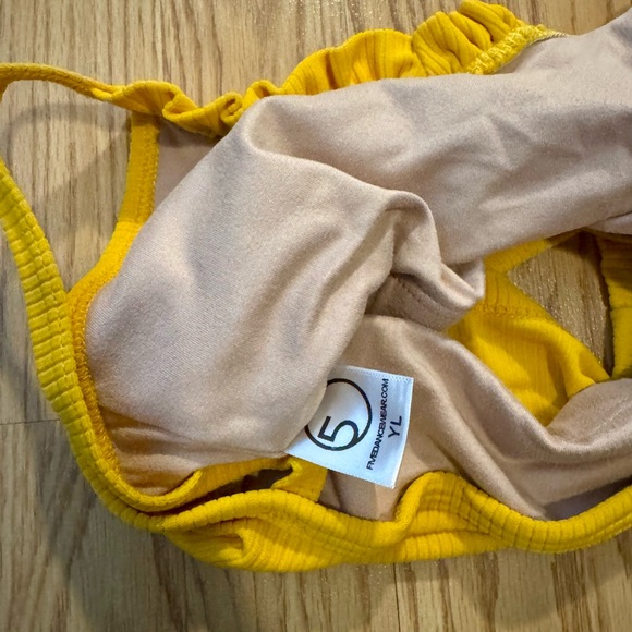 Yellow Ruffled Girl’s Dance Top - Picture 3 of 4